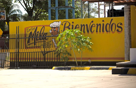 Entrance to Tortas Mila bakery store and recreation center