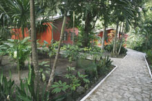 Hotel Jungle Lodge Garden 2 Peten Guatemala Maya Archaeology