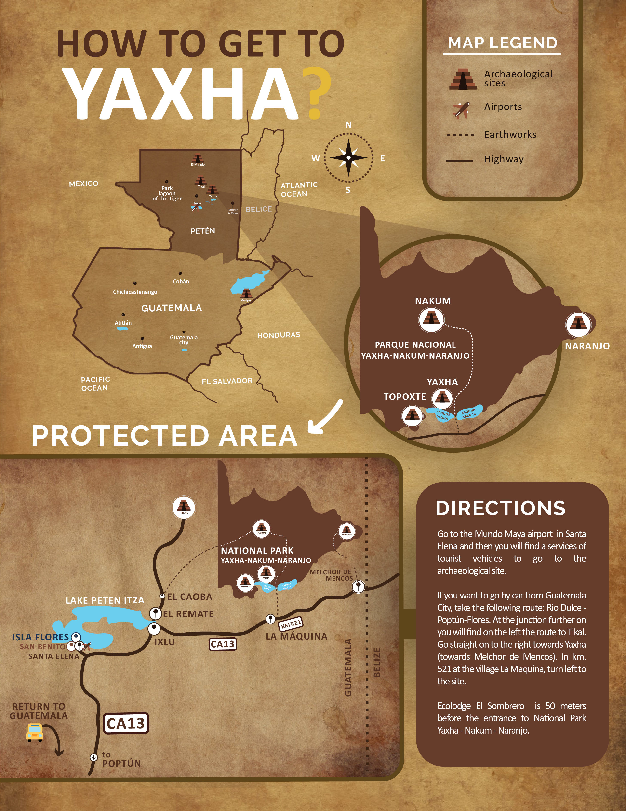 How to get to Yaxha