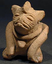 Museum seated animal Maya-archaeology