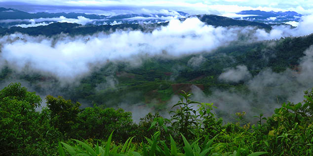 Panorama view,  Alta Verapaz, in our way to the Yaxlik Cave