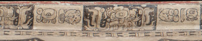 Rollout by Nicholas Hellmuth and Eduardo Sacayon of a hieroglyhphic inscription closeup left side