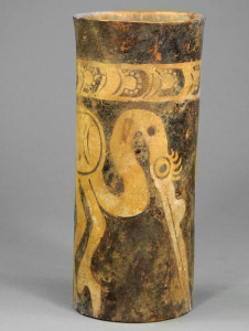 bird maya vase